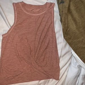 brown ish pink ish tank top